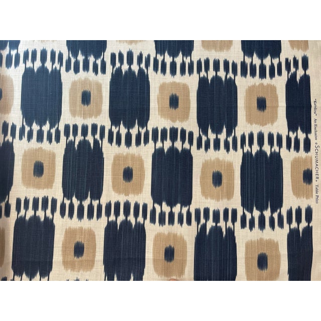 Textile Schumacher Kandira Fabric Indigo Blue For Sale - Image 7 of 7