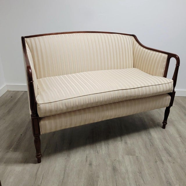Baker Furniture Company American Federal Revival Mahogany Settee, C. 1920s–40s For Sale - Image 4 of 11