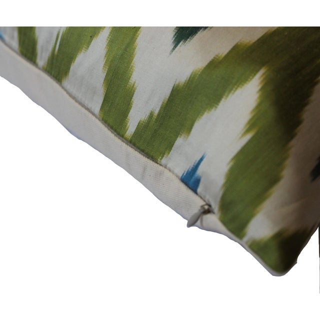 Contemporary Silk Ikat Bohemian Throw Pillow For Sale In Washington DC - Image 6 of 7