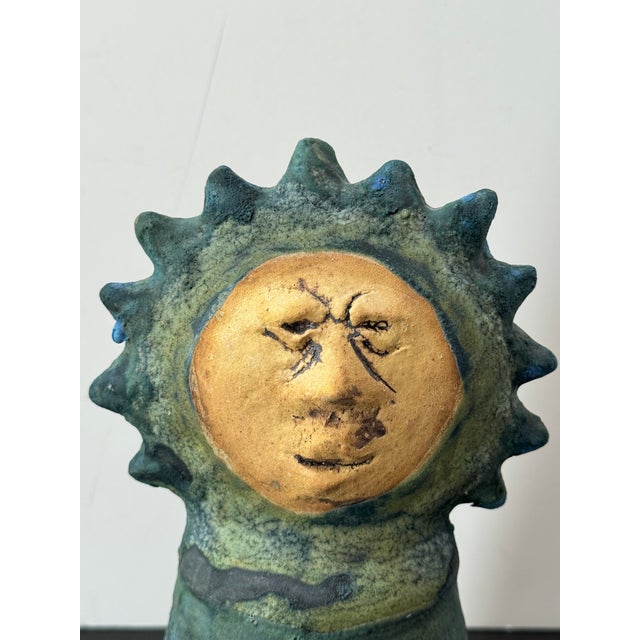 Stan Bitters “Sun Person” Studio Ceramic Sculpture, California, C. 1960s–70s For Sale In Detroit - Image 6 of 11