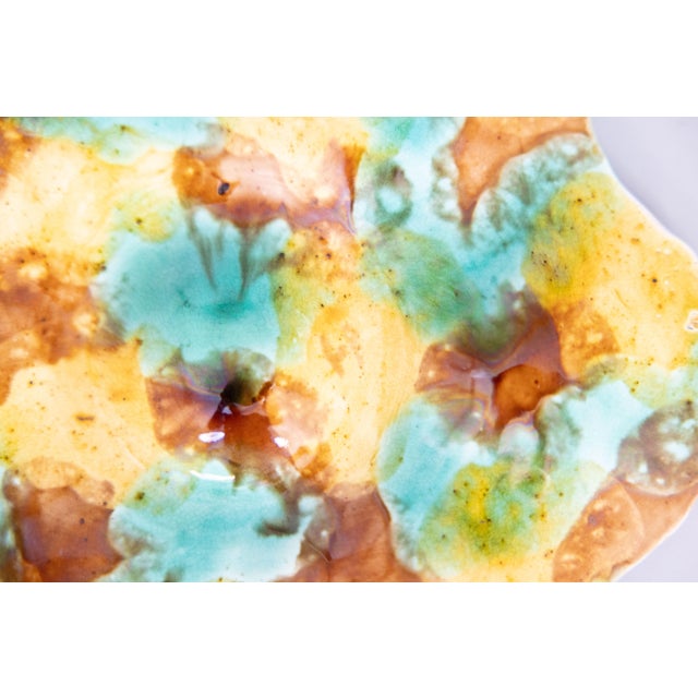 Late 19th Century 19th Century English Majolica Oyster Plate For Sale - Image 5 of 7