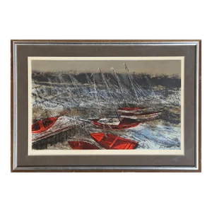 Marina Edge, Howard Bradford Lithograph