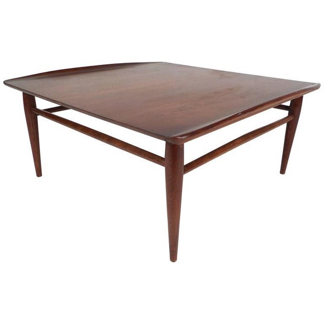 MidCentury Modern Square Walnut Coffee Table by Bassett Chairish