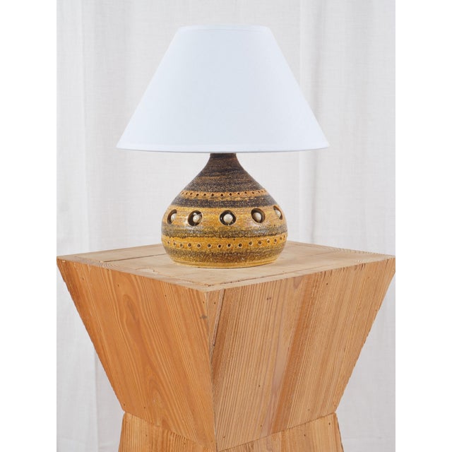 1960s Mid-Century Ceramic Lamp by Georges Pelletier, France, 1960 For Sale - Image 5 of 8