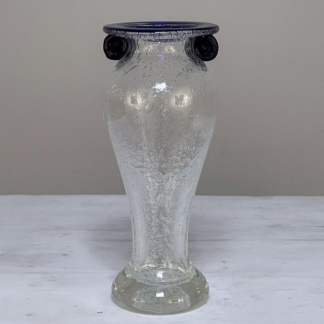 Mid-Century Hand-Blown Glass Flower Vase For Sale - Image 14 of 18