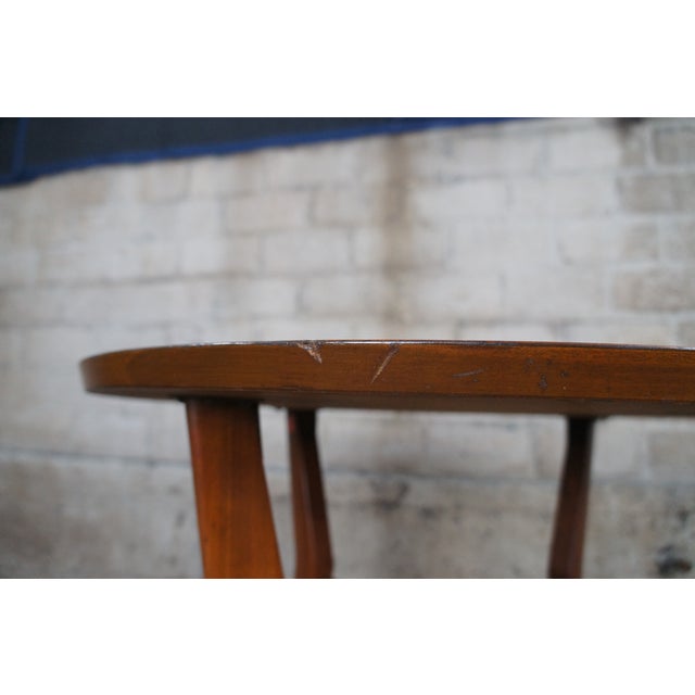 Brown Mersman Mid Century Modern Scandinavian Style Walnut Round Side End Table For Sale - Image 8 of 12