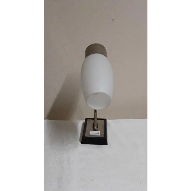 Vintage Table Lamp with Gray Metal Foot, 1970s For Sale - Image 3 of 5