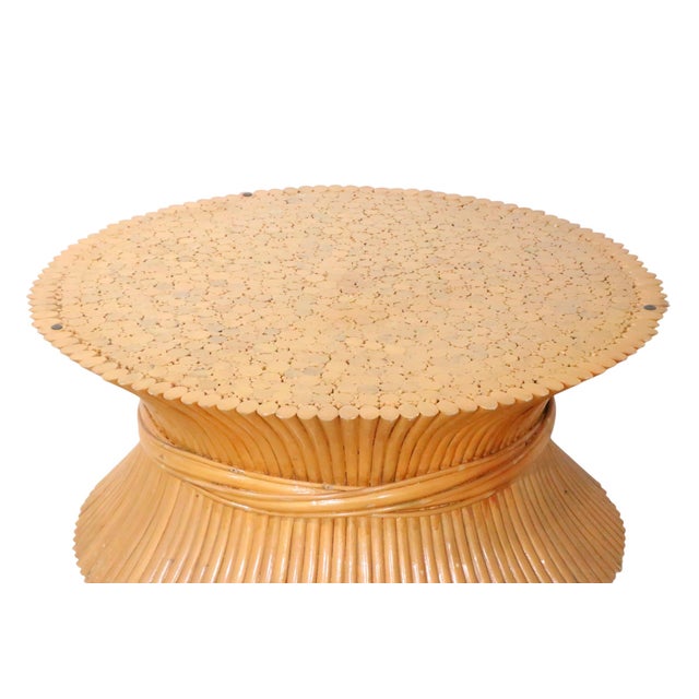 Sheaf of Wheat Form Bamboo Coffee Table by McGuire For Sale - Image 13 of 14