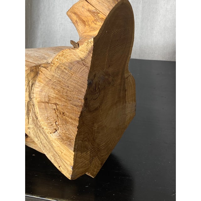 Vintage Mid 20th Century Hand Carved Crane Shore Bird For Sale In Baltimore - Image 6 of 10