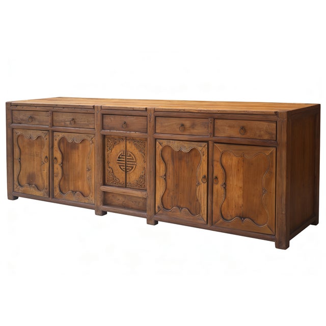 Rustic 17th Century Elm Sideboard For Sale - Image 4 of 5