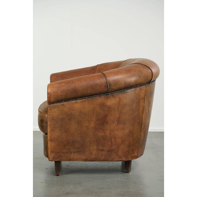 2000 - 2009 Vintage Sheepskin Club Armchair For Sale - Image 5 of 15