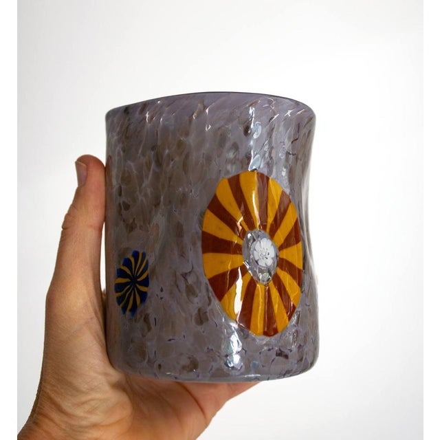 Enchanting set of glasses produced by the prestigious Nicola Moretti glassworks in Murano for Ribes the Art of Glass. they...