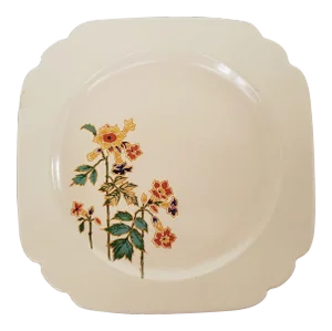 1940s Floral Harlequin China Decorative Plate