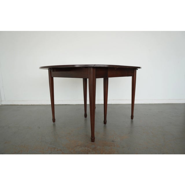 1950s Vintage Mahogany Drop-Leaf Dining Table For Sale - Image 5 of 15