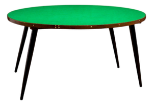 Game Table in Wood & Green Felt, Gelli, 1950s