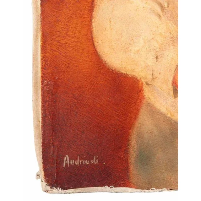 Contemporary Mimmo Andriuoli, Meeting, 1990s, Oil on Canvas For Sale - Image 3 of 5