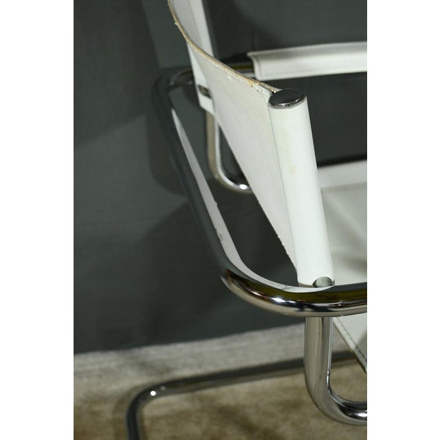 Leather S33 Armchairs attributed to Mart Stam for Fasem, 1970, Set of 4 For Sale - Image 14 of 18