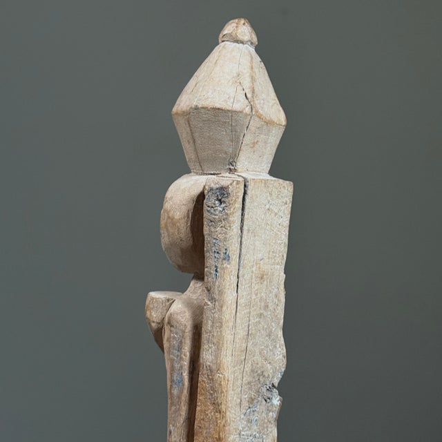 19th Century Pair of Antique Hand Carved Folk Art Figurative Remnants For Sale - Image 5 of 12