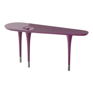 Delphine Console Table with Traffic Purple Lacquer Finish by Ultramobili For Sale