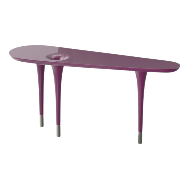 Delphine Console Table with Traffic Purple Lacquer Finish by Ultramobili For Sale