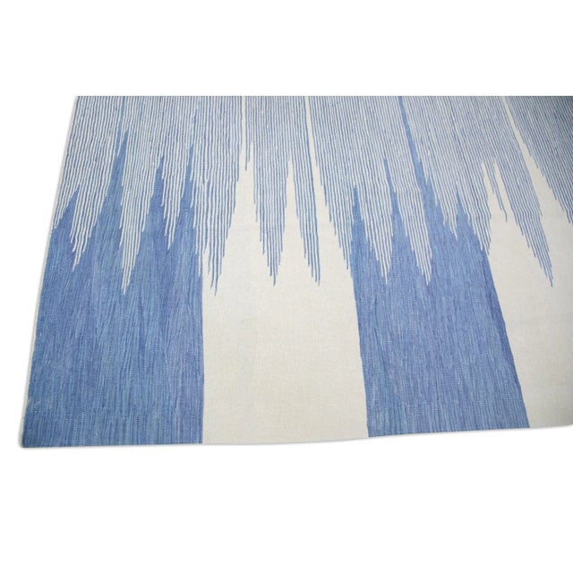 Early 21st Century Handmade Modern Kilim Rug 9'2 X 12'2 For Sale - Image 4 of 7