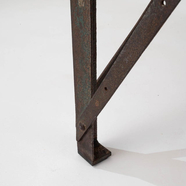 Early 20th Century French Metal & Wooden Work Table For Sale - Image 10 of 18