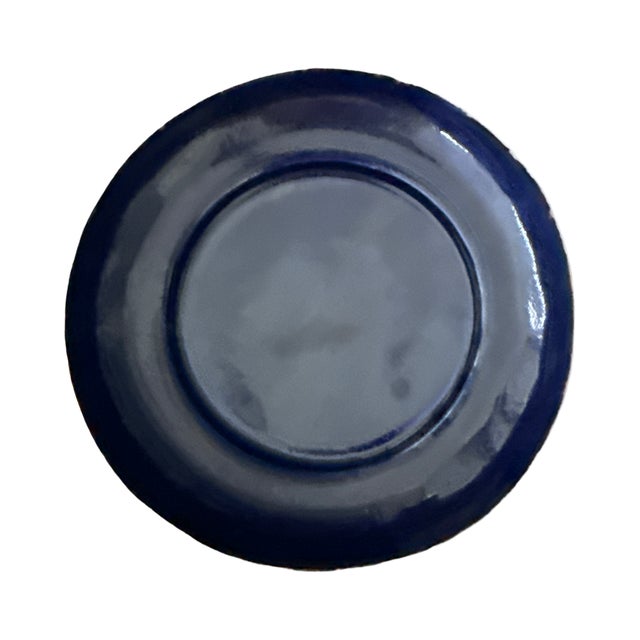 Metal Mid-Century Repoussé Enamel on Hammered Copper Vase For Sale - Image 7 of 7