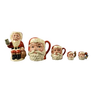 Vintage Royal Doulton Santa Claus & Father Christmas Jug Collection - Set of 5 For Sale
