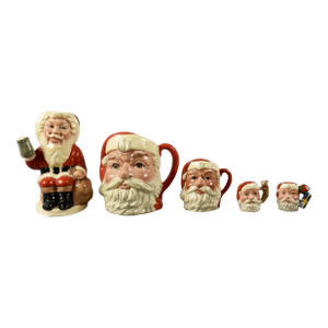 Vintage Royal Doulton Santa Claus & Father Christmas Jug Collection - Set of 5