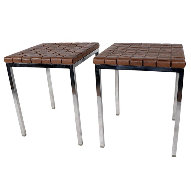 Pr. Mid Century Stools Designed by Voitto Haapalainen for Asko Made in Finland C 1960's For Sale In New York - Image 6 of 11