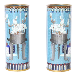 Pair of Antique Chinese Cloisonné Vases