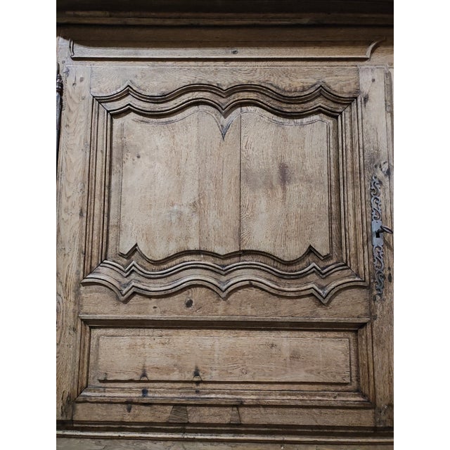 Wood Late 18th Century French Louis XV Provincial Oak Buffet À Deux Corps, Circa 1770 For Sale - Image 7 of 15