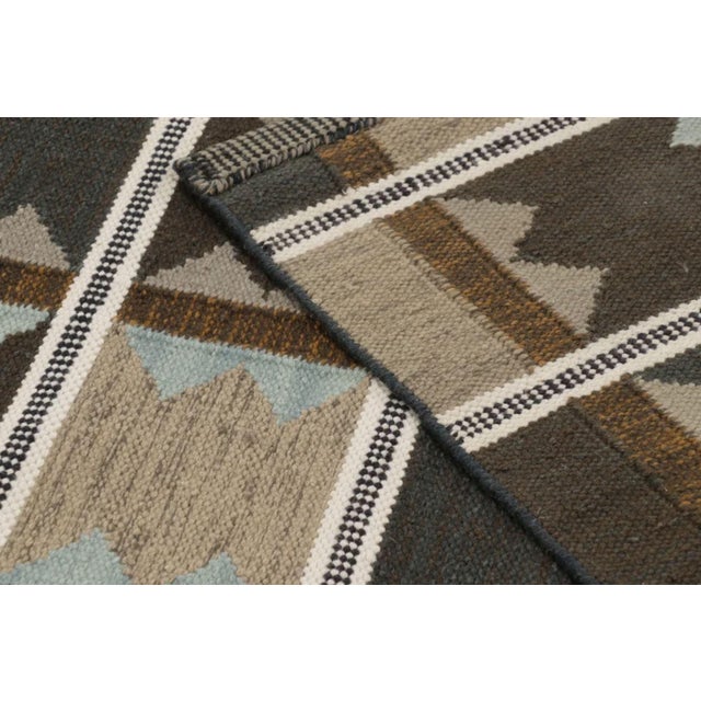 Rug & Kilim's Scandinavian Style Custom Flatweave Rug With Beige & Black Patterns For Sale - Image 10 of 10