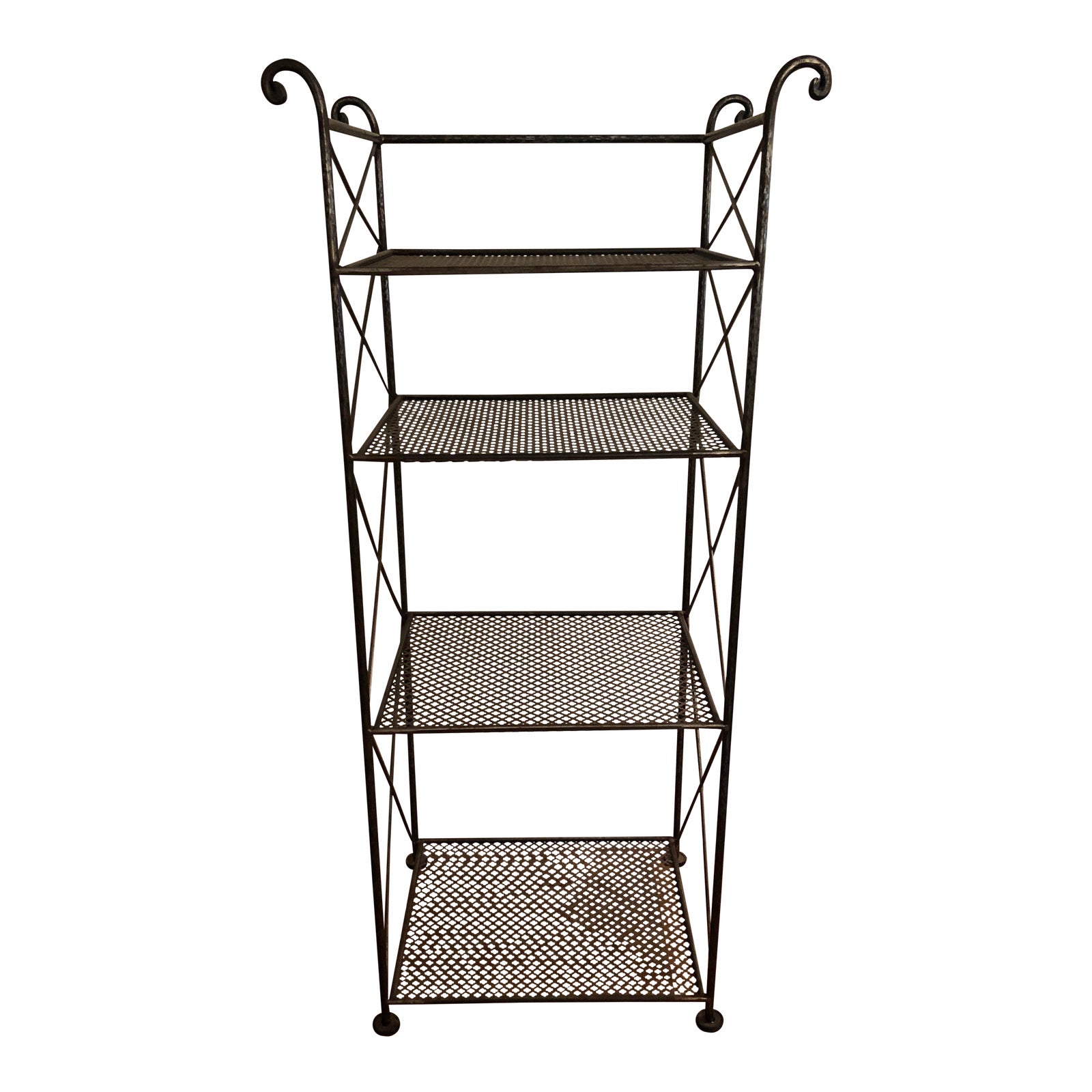 Tall French Wrought Iron Metal Étagère Bookshelf Chairish