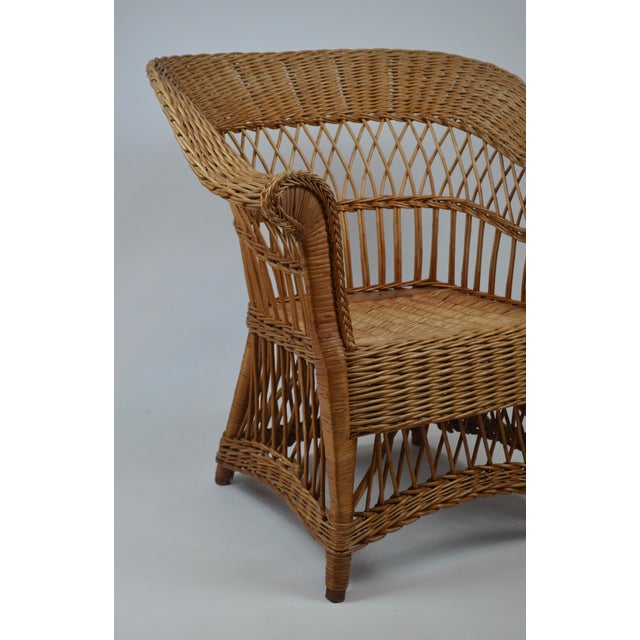 20th Century Wicker Armchairs with Rolled Arms, 1920, Set of 2 For Sale - Image 18 of 18