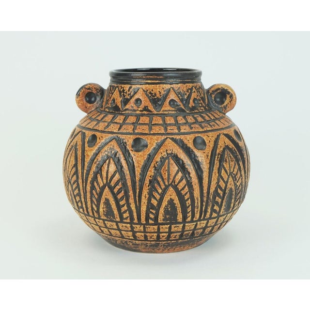 Mid-Century Jasba Model N 312 11 20 Vase with Abstract Decor from Jasba For Sale - Image 10 of 11
