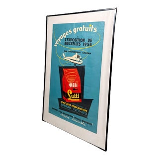 Expo 58 Free Travel Sabena Advertising Poster For Sale