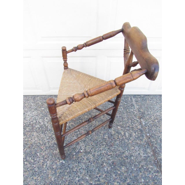 Antique English Triangular Spindle Chair For Sale - Image 10 of 17