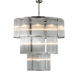 Collection Nettuno Chandelier in Metal and Glass by Jago For Sale