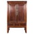 Early 20th Century Elm Brown Lacquer Cabinet with Bronze Hardware and Shelves, Late Qing Dynasty For Sale - Image 5 of 10