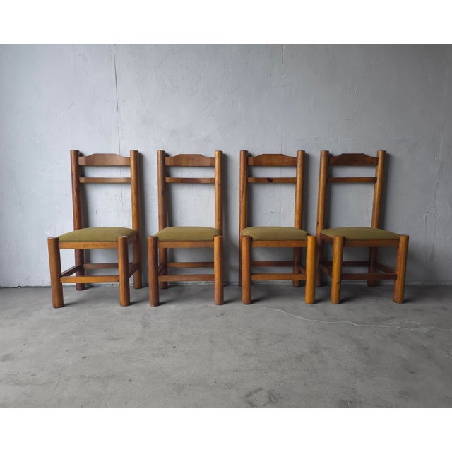 Axel Einar Hjorth Vintage 1970s Minimalist Solid Pine Dining Chairs - Set of 8 For Sale - Image 4 of 10