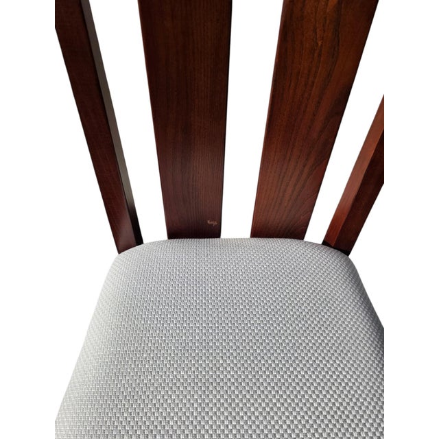 1990s Ethan Allen Horizons Dining Side Chair Pair Wood Slat Back Accent Living Room For Sale - Image 12 of 15