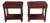 Late 20th Century 2 Bombay Company British Colonial Chinoiserie Faux Bamboo Mahogany Side Tables For Sale