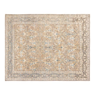 Authentic Persian Tabriz Botanic Handwoven Wool Rug For Sale
