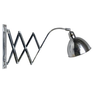Bauhaus Scissor lamp in Chrome-Plated Brass, 1930s For Sale