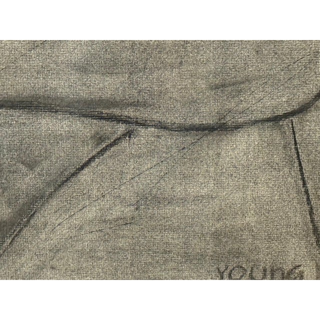 Reclining Nude Charcoal Drawing by Young For Sale In Los Angeles - Image 6 of 7