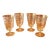 1900s - Antique Engraved Goblets - Handmade Wine Glasses - Set of 4 For Sale