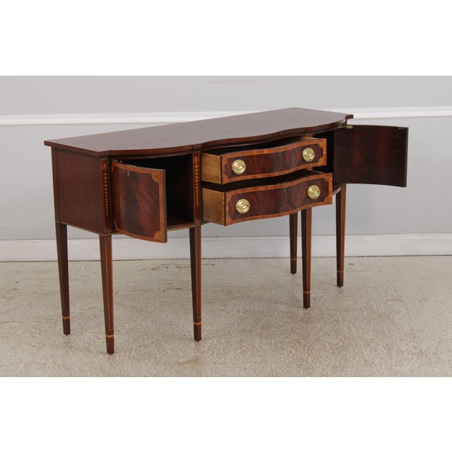 Councill Furniture Councill Craftsmen Inlaid Mahogany Federal Sideboard For Sale - Image 4 of 14