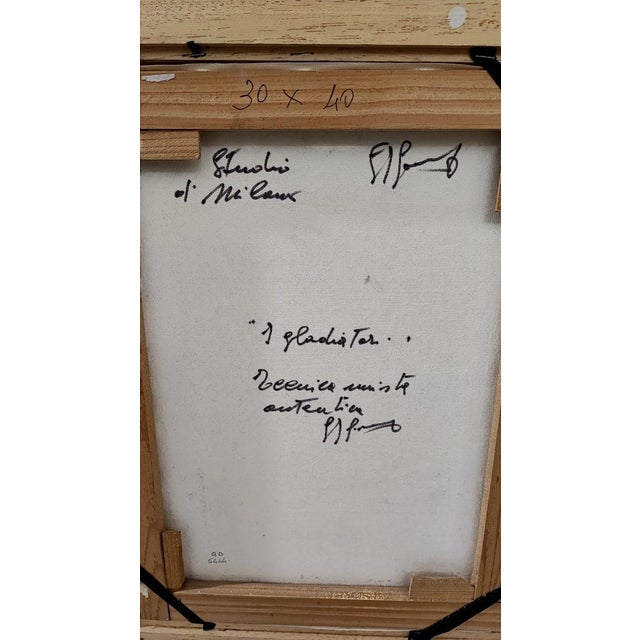 Brown Giovan Francesco Gonzaga, Untitled, Mixed Media on Canvas, Framed For Sale - Image 8 of 12