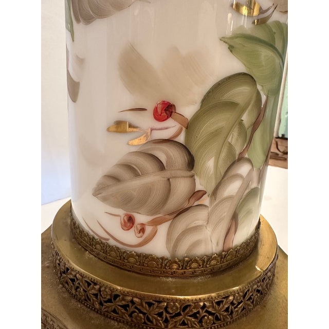 Chinese Porcelain Lamps With Brass Bases and Custom Shades -a Pair For Sale - Image 12 of 13